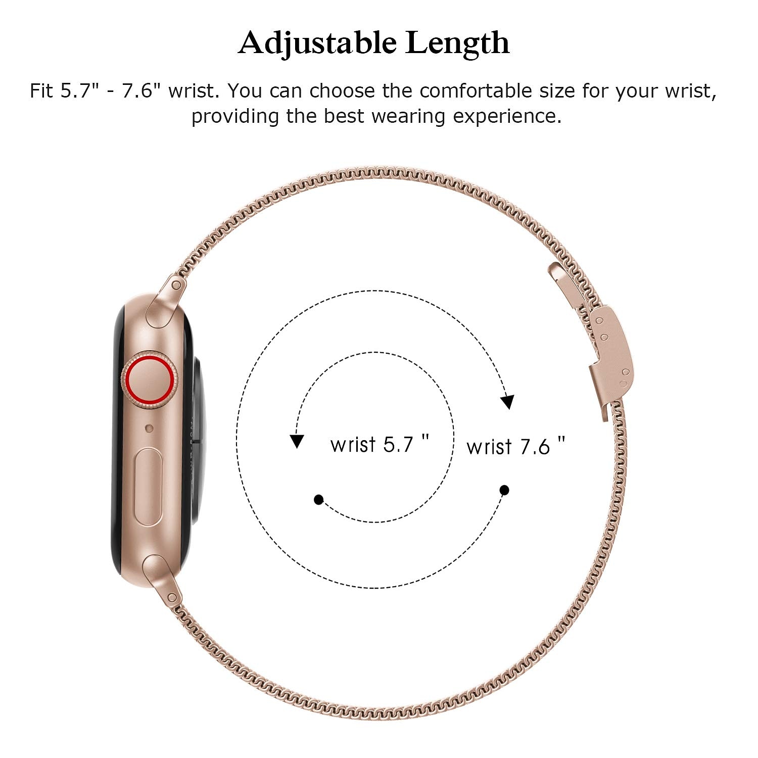 Watch Band for Apple Watch Series 8 7 6 5 4 3 2 1 SE Stainless Steel Replacement  Strap Milanese Loop Wristband 2026 - $16.99 –P7