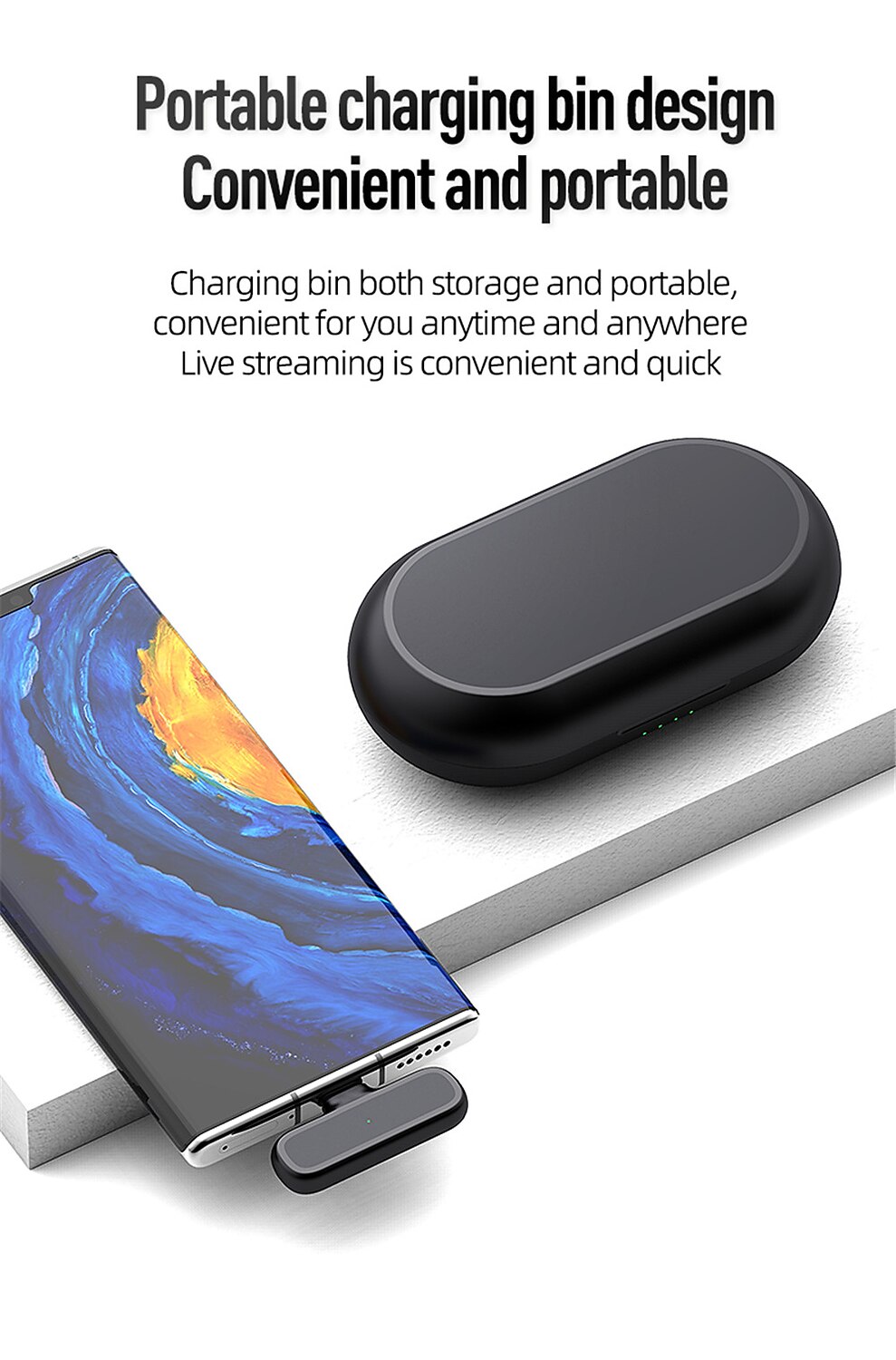 Wireless Lavalier Microphone Noise Cancelling Audio Video Recording for iPhone/iPad/Android/Xiaomi/Samsung Live Game Mic 2025 - $51.99 –P6