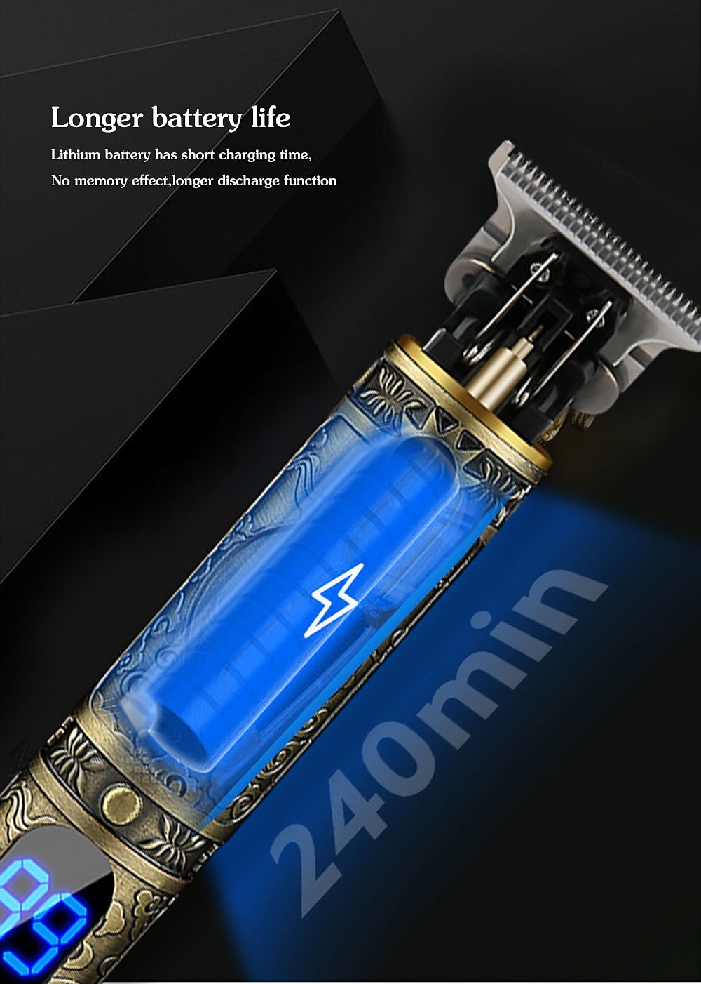 USB Oplaadbare Kaalhaar Scheerapparaat Elektrisch Haar Trimmer Draadloze Scheerapparaat Trimmer Mannen Kapsalon Haar Knipmachine Valentijnsdag Cadeau 2026 - $47.99 –P7