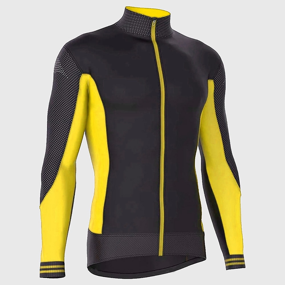 Per uomo Maglia da Ciclismo Blocco di colori Manica Lunga Bicicletta Maglia Top con 3 tasche posteriori Mountain Bike MTB Ciclismo su strada Asciugatura Rapida Strisce Riflettenti Tasca Posteriore del 2025 a $34.99 –P5