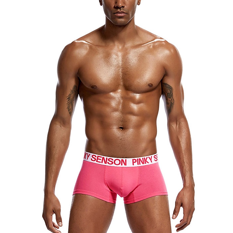 Herren 3 Pack Unterwäsche Unterwäsche Boxer Slip Polyester-Baumwoll-Gemische Waschbar Komfortabel Buchstabe Tiefe Hüfthöhe Schwarz Weiß 2025 - $12.99 –P9