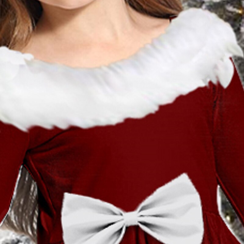 kinderkleidung Mädchen Kleid Feste Farbe Langarm Casual Pelzkragen Rundhalsausschnitt bezaubernd Täglich Polyester Übers Knie Casual kleid Schaukelkleid A Linie Kleid Herbst Winter 2-13 Jahre Schwarz 2025 - $24.99 –P7