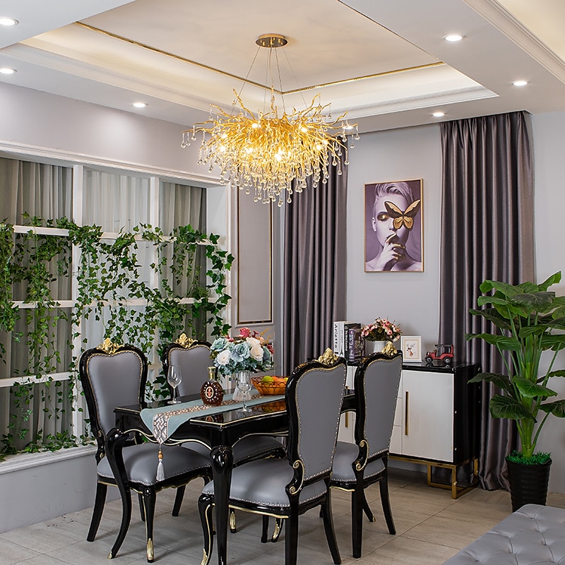 Chandelier Crystal , Frosted Finish Tree Branch Chandelier, Raindrop Ceiling Pendant Hanging Light Fixture, Blossom Chandeliers for Dining Room, Living Room, Bedroom, Entryway (Dia 31.2" Round) 2025 - $1135.09 –P3