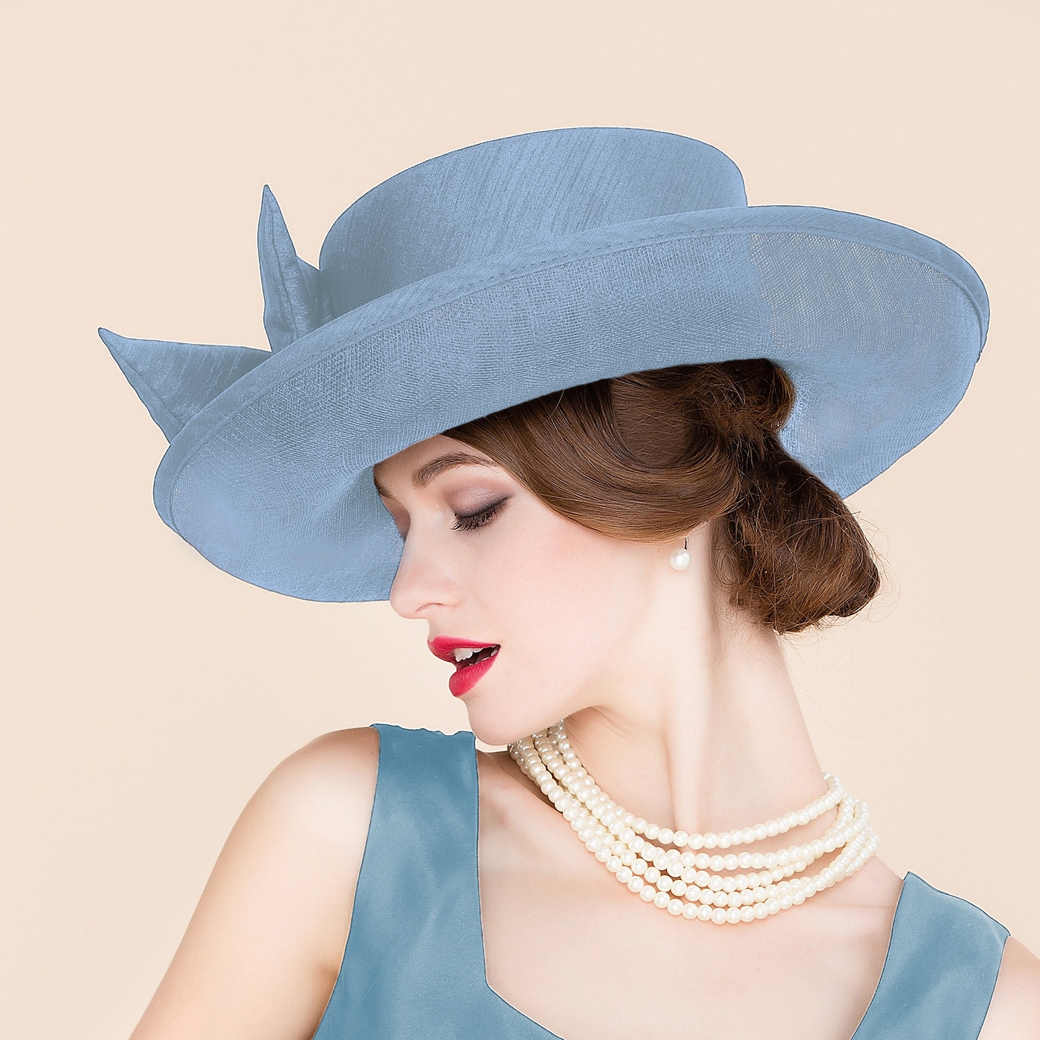 Fascinatorer Hattar Sinamay Bowler  Klok Hatt Bröllop Avslappnad Hästkapplöpning Damens Dag Melbourne Cup Vintage Elegant Med Slips Huvudbonad Huvudbeklädnad klä dig för att imponera Racedag Klänning 2026 - $104.99 –P13