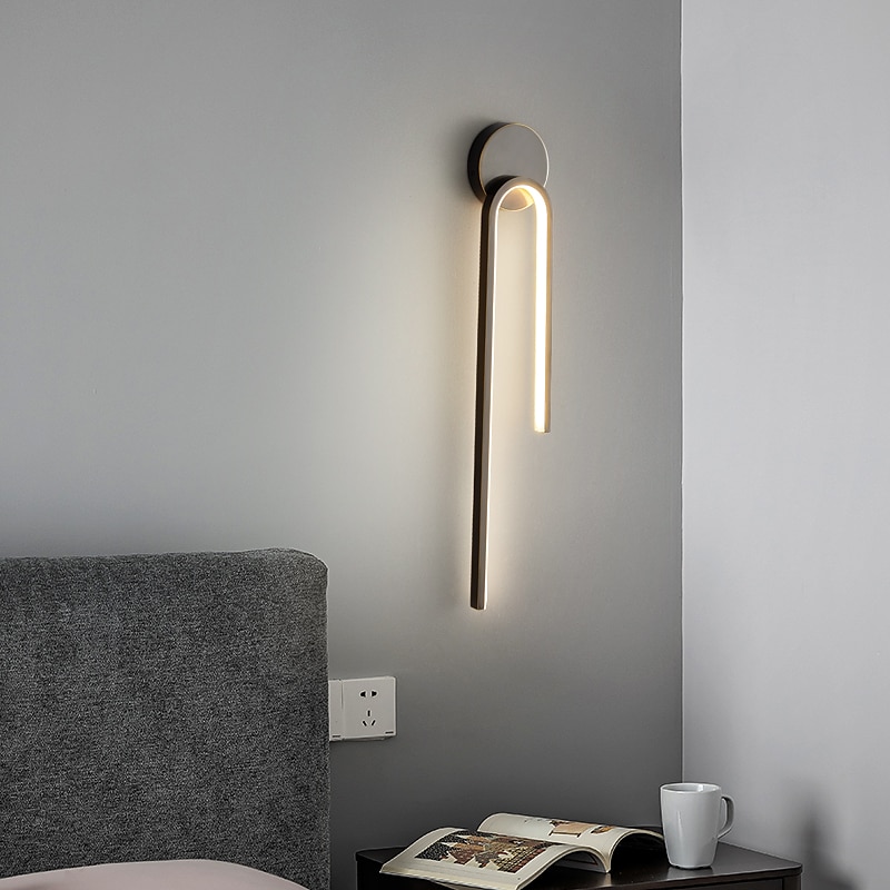 led vegglamper innendørs kobber, moderne led vegglampebelysning 21,4" lineær slankt rørformet gull veggmontert lampe for trapp, soverom 2025 - $165.99 –P5