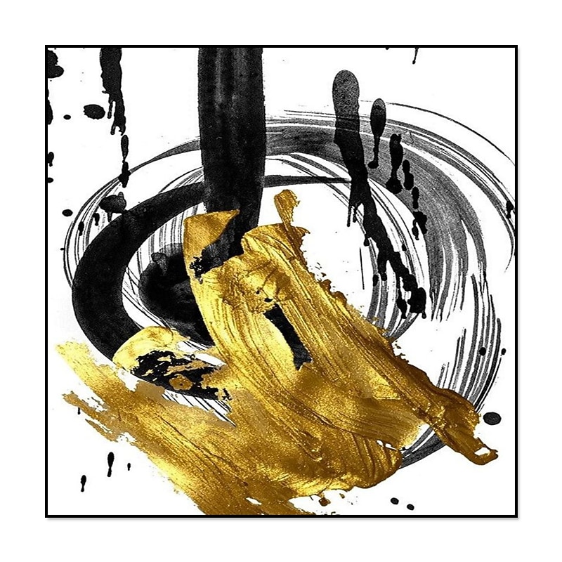 Handmade Oil Painting Canvas Wall Art Decoration Post-Modern Ink And Gold Abstract for Home Decor Rolled Frameless Unstretched Painting 2025 - $69.99 –P1