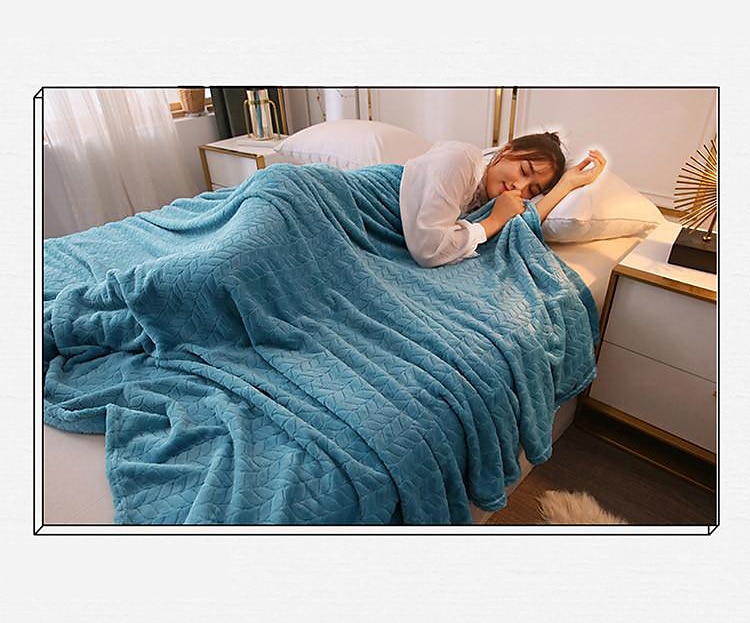 Fleece Throw Blanket Flannel Fleece Throw Blankets Soft Warm Plush Jacquard Weave Pattern Blanket for Bed, Sofa, Couch Lightweight Fuzzy Cozy Decorative Blankets 2025 - $9.99 –P6