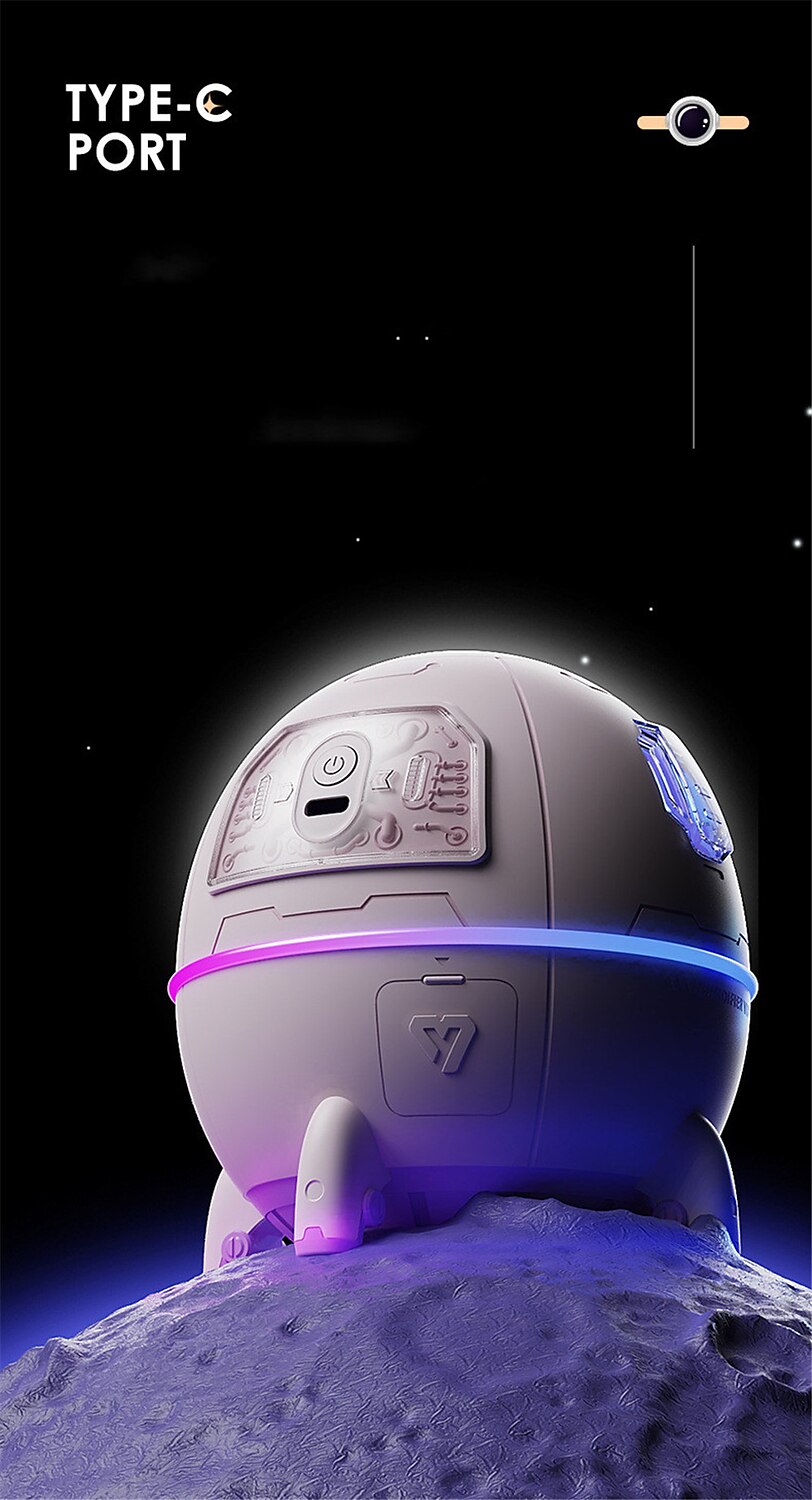 LED Smart Light Air Humidifier USB Ultrasonic Cool Mist Aromatherapy Space Capsule Water Diffuser with Led Light Astronaut Humidificador 2025 - $17.99 –P11