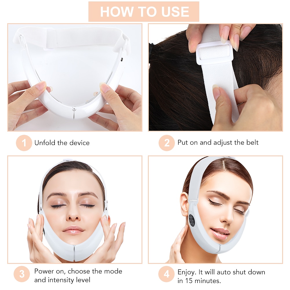 EMS Facial Lifting Device LED Photon Therapy Face Slimming Vibration Massager Double Chin V Line Lift Belt Cellulite Jaw Device 2025 - $27.99 –P7
