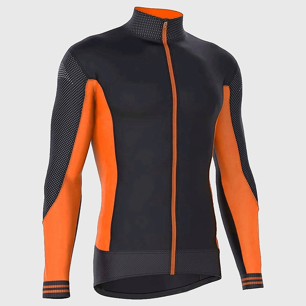 Per uomo Maglia da Ciclismo Blocco di colori Manica Lunga Bicicletta Maglia Top con 3 tasche posteriori Mountain Bike MTB Ciclismo su strada Asciugatura Rapida Strisce Riflettenti Tasca Posteriore del 2025 a $34.99 –P3