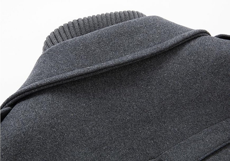 Men's Winter Coat Wool Coat Overcoat Business Casual Spring Winter Autumn Wool Windproof Warm Outerwear Clothing Apparel Active Chic & Modern Solid Colored Rolled collar 2025 - $73.99 –P2