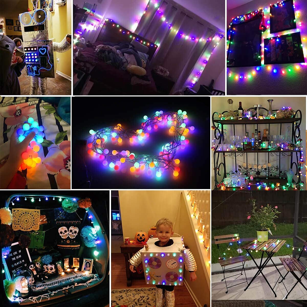 Mini luci della stringa del globo a batteria con telecomando camera da letto interna 50/100 led luci colorate scintillanti con luci della stringa del led remote per la camera da letto party patio del 2025 a $16.99 –P9
