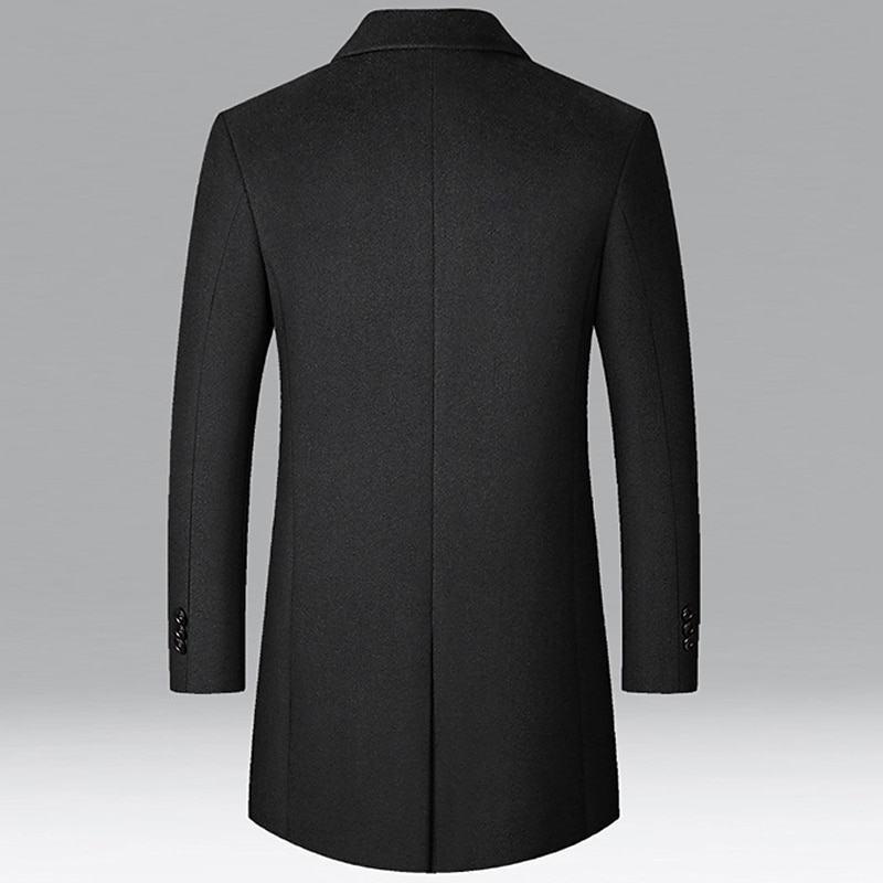 Ανδρικά Χειμερινό παλτό Μάλλινο Παλτό Πανωφόρι Επιχείρηση Διακοπές Χειμώνας Μαλλί Διατηρείτε Ζεστό Για Υπαίθρια Χρήση Εξωτερικά ενδύματα Ρούχα Μοντέρνα Θερμαντικά Μονόχρωμο Τσέπη Πέτο 2026 - $66.99 –P7