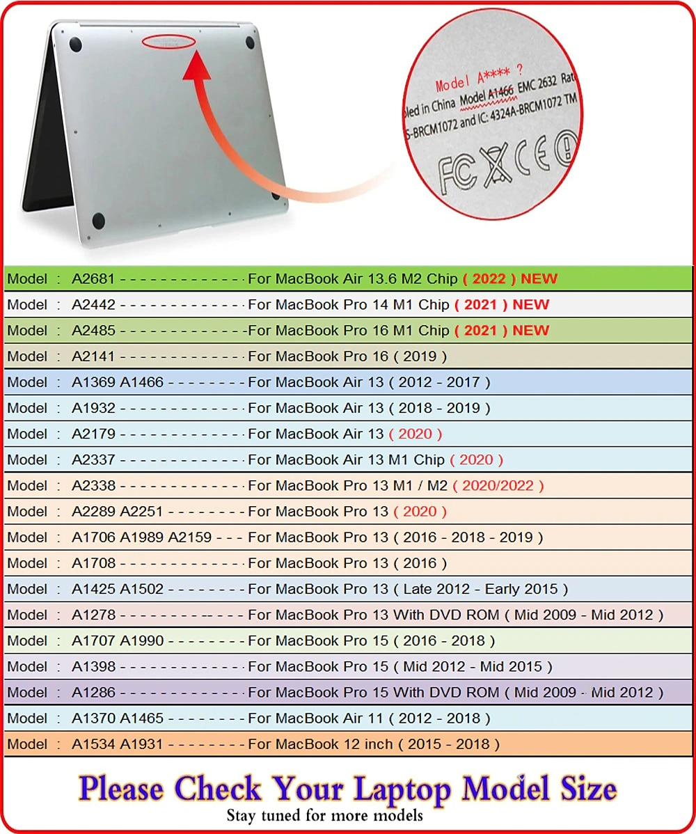 Crystal Laptop Case For Apple Macbook Air Pro Retina 11 12 13 15 16 inch Solid Colored Plastic Hard Clear Laptop Cover Protective Cover 2025 - $14.99 –P1
