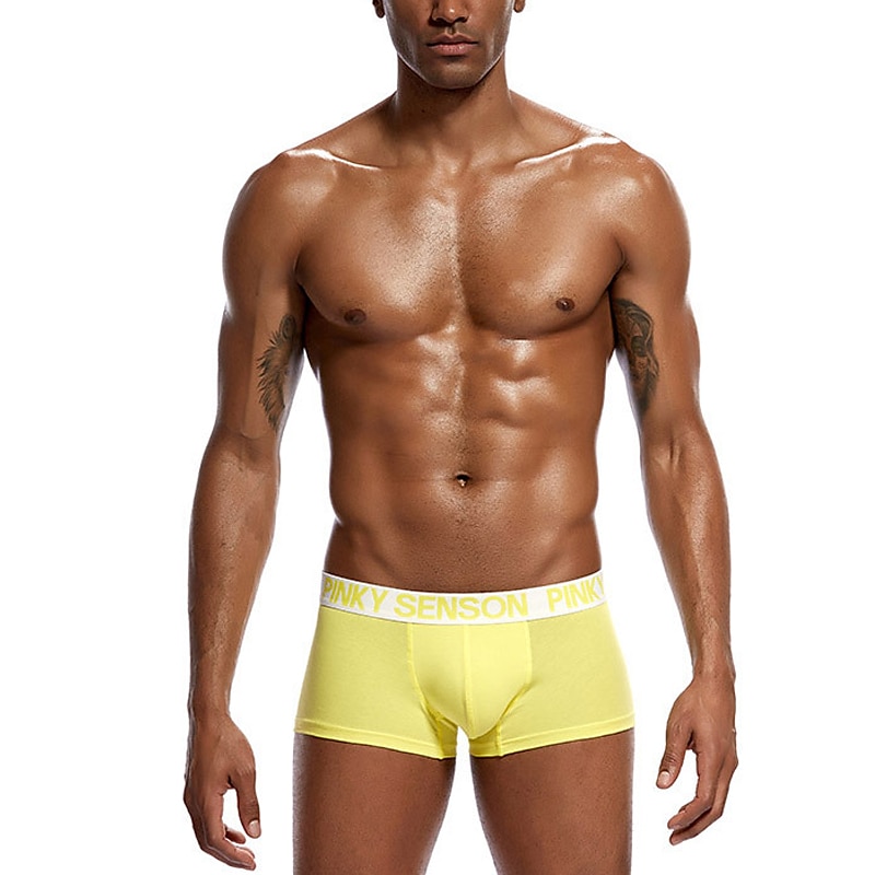 Herren 3 Pack Unterwäsche Unterwäsche Boxer Slip Polyester-Baumwoll-Gemische Waschbar Komfortabel Buchstabe Tiefe Hüfthöhe Schwarz Weiß 2025 - $12.99 –P5