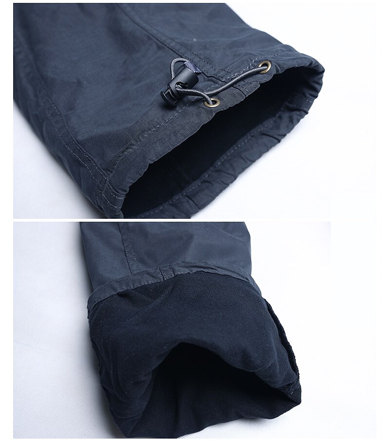 Men's Cargo Pants Cargo Trousers Work Pants Zip Leg Solid Color Thermal Warm Fleece Lining Weekend Streetwear Casual Formal ArmyGreen Black 2025 - $34.99 –P11