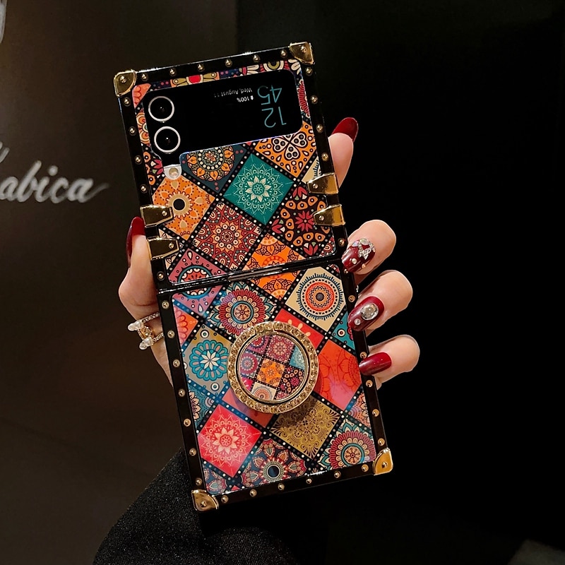 Phone Case For Samsung Galaxy Z Flip 5 Z Flip 4 Z Flip 3 Handbag Purse Flip Flip with Adjustable  Neck Strap Kickstand Butterfly PC 2025 - $16.99 –P6