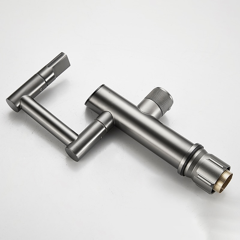 Robinet de lavabo de salle de bain, robinet de lavabo multifonction à affichage numérique, robinet de bain rotatif à un trou en laiton (blanc/gris pistolet/noir) de 2025 ? $113.99 –P2