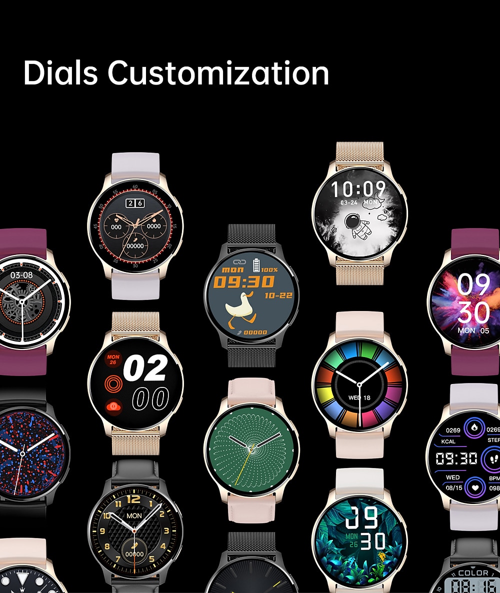 696 i50 Smart Watch 1.32 inch Smartwatch Fitness Running Watch Bluetooth Pedometer Call Reminder Sleep Tracker Compatible with Android iOS Women Hands-Free Calls Message Reminder Custom Watch Face IP 2025 - $56.99 –P10