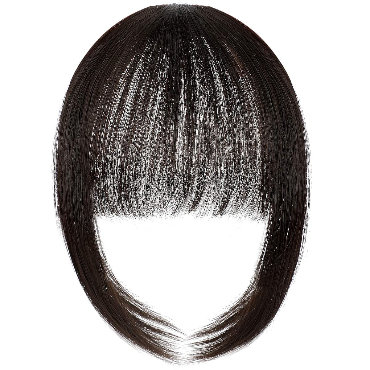 frange pince à cheveux dans les extensions frange naturelle frange clip-sur le devant soigné plat bang une pièce longue droite postiche pour les femmes de 2025 ? $9.49 –P5
