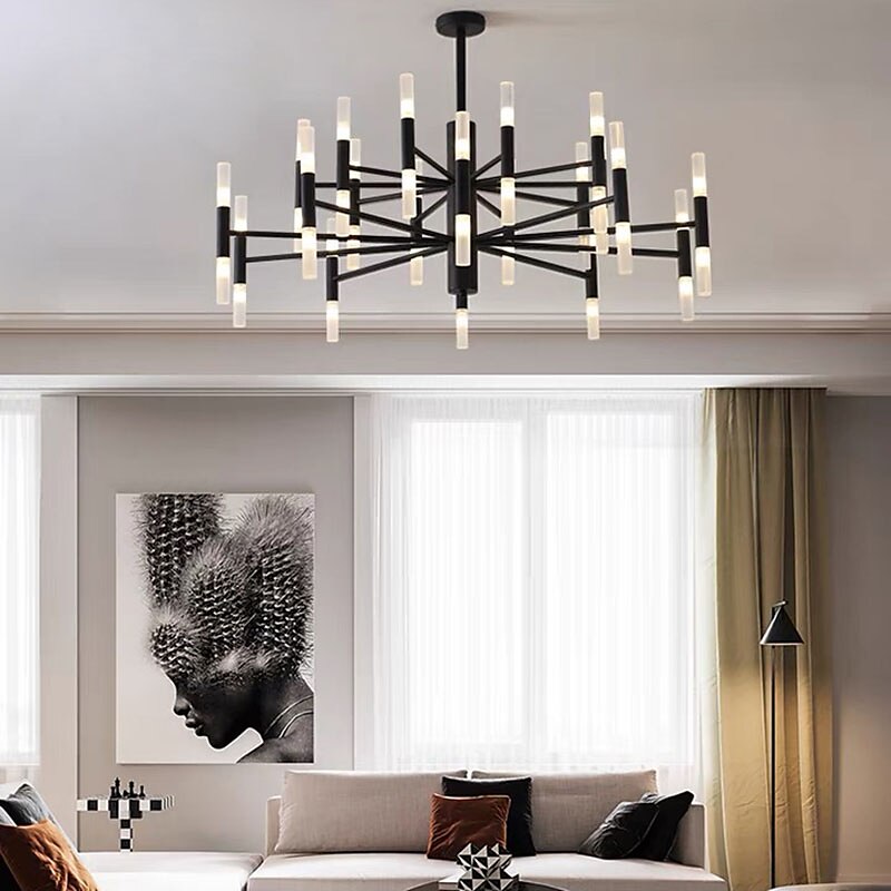 LED Pendant Lights Modern Lighting 30-Light Living Room,39" Chandelier Lighting Island Frosted Glass Lampshade G9 Lamp Socket led Lights Fixture Flush Mount 2025 - $601.89 –P2