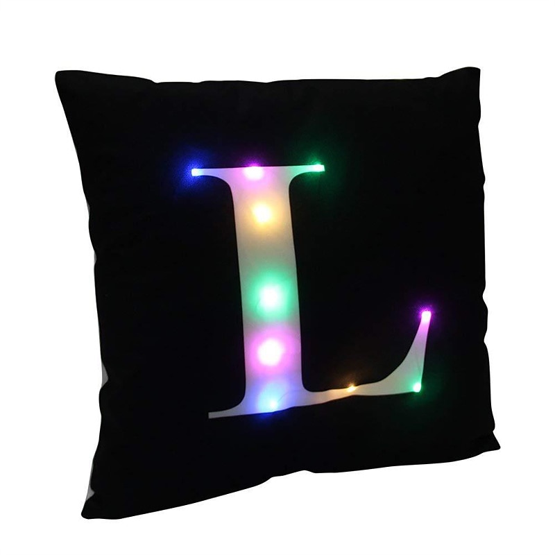 led párnahuzat világító párnahuzat angol betűs elemmel működő párna párnahuzat otthoni kanapé párnahuzat nappali dekoráció 45x45cm 17,7x17,7 hüvelyk 2025 - $11.49 –P12