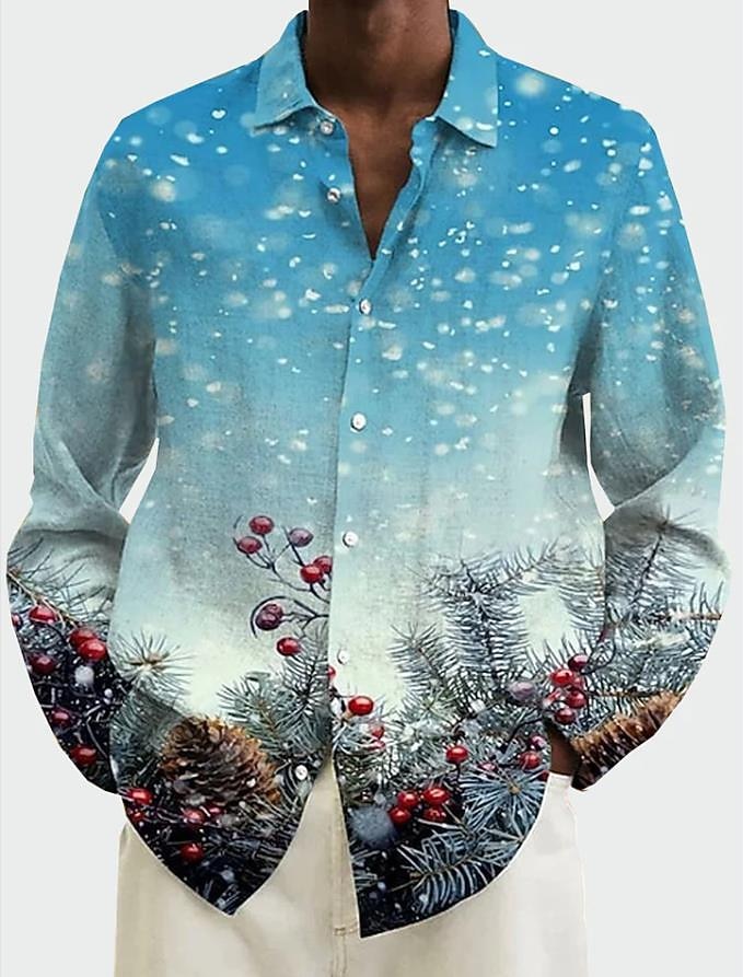 Weihnachtshemd Herren Langarmshirt, Lustig Weihnach Produktbild-Vorschau 10