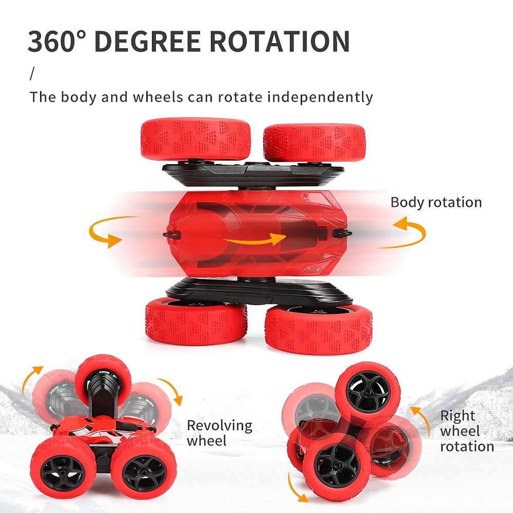 Car Stunt Remote Control Vehicle Off-road Remote Control Truck 4WD 2.4GHZ RC Rock Crawler With Headlights Double Sided 360 Flip Remote Control Car Gifts For Boys and Girls 2025 - $38.99 –P13