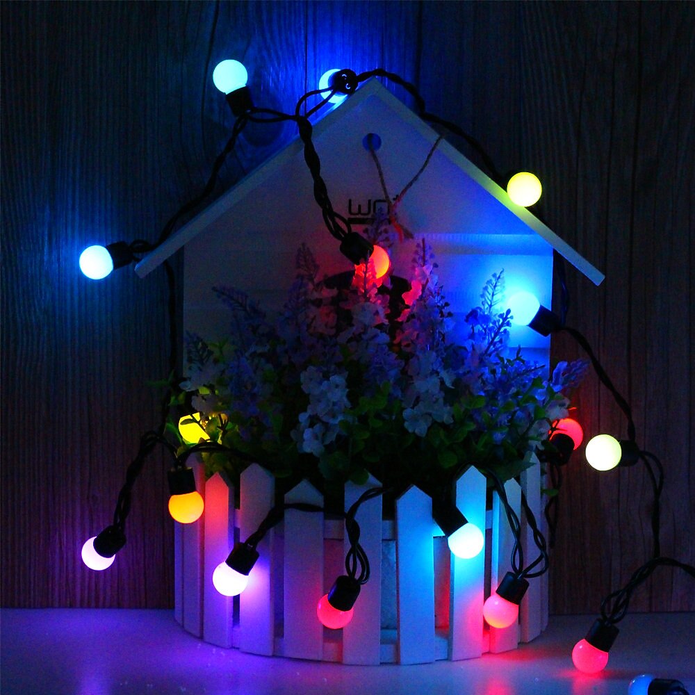 5m 50led linie neagră minge șir lumini de sărbători petrecere creativă vacanță lumini decorative de Crăciun 1 set 2025 - $31.99 –P3