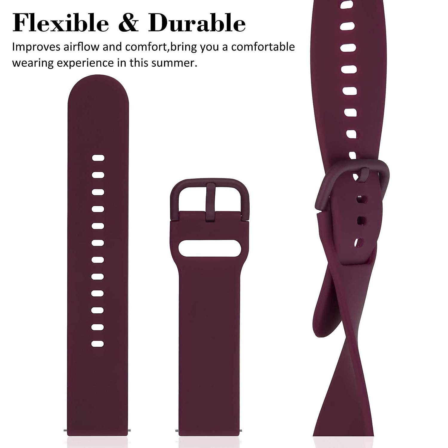 3 pacotes Pulseiras de Relógio para Garmin Forerunner 255S Music Local 2S Vivoactive 4S Vivomove 3S Silicone macio Substituição Alça Liberação rápida 18mm Pulseira Esportiva Pulseira de 2025 por $15.99 –P3