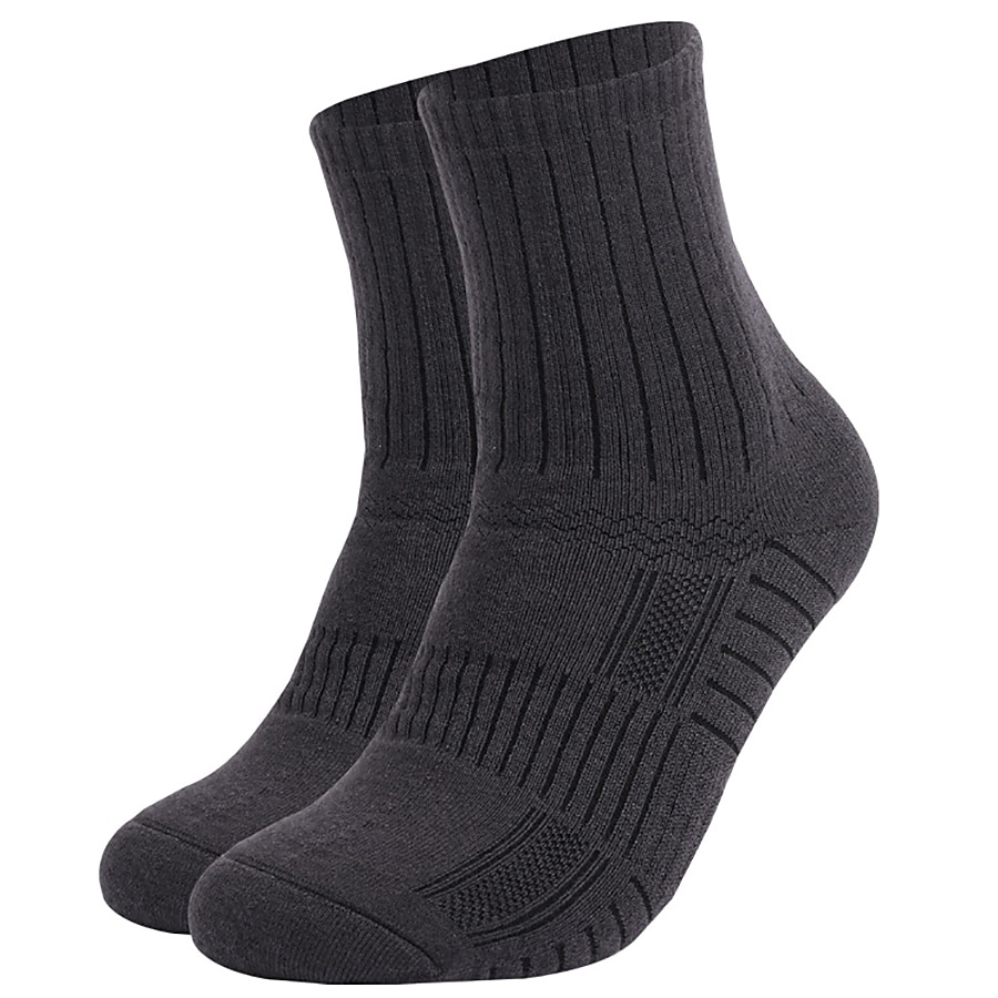 2026年 男性用 女性用 ハイキングソックス スキーソックス スポーツソックス 冬 アウトドア 防風 ウォーム 高通気性 速乾性 靴下 純色 メリノウール ブラック ライトグレー グレー のために 狩猟 スキー 釣り  コレクション – $14.49 –P5