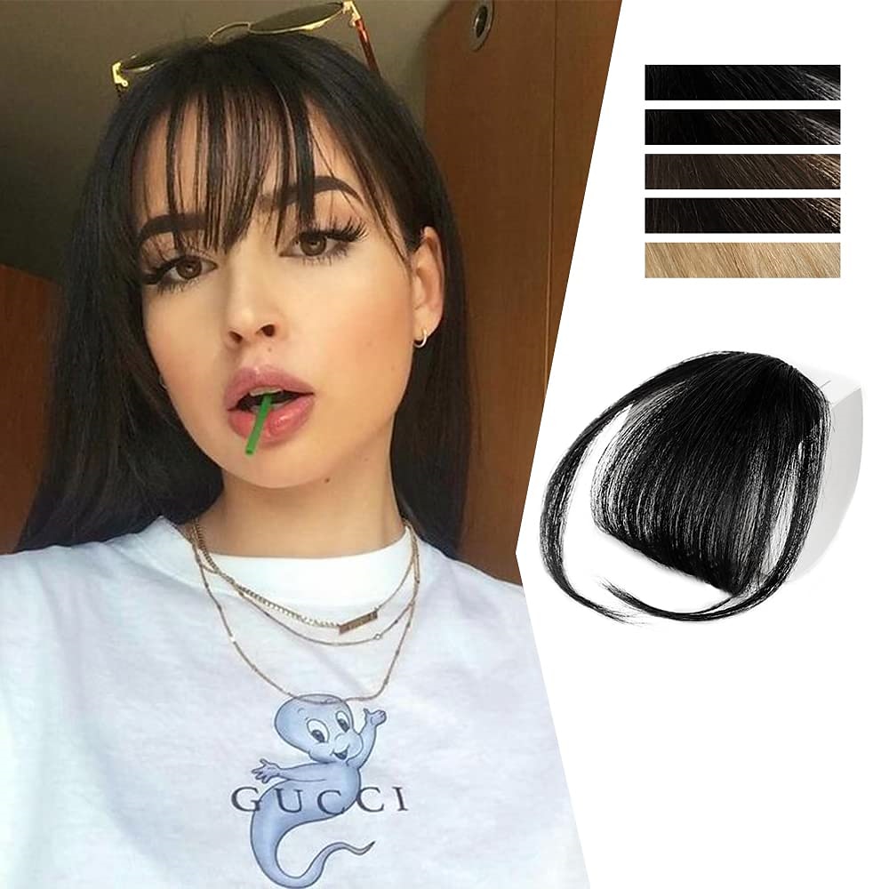 clip in bangs for kvinner 100 % hair extensions hairpieces flat bangs clip buet fransk smell for daglig bruk (lysebrun) 2025 - $12.99 –P2