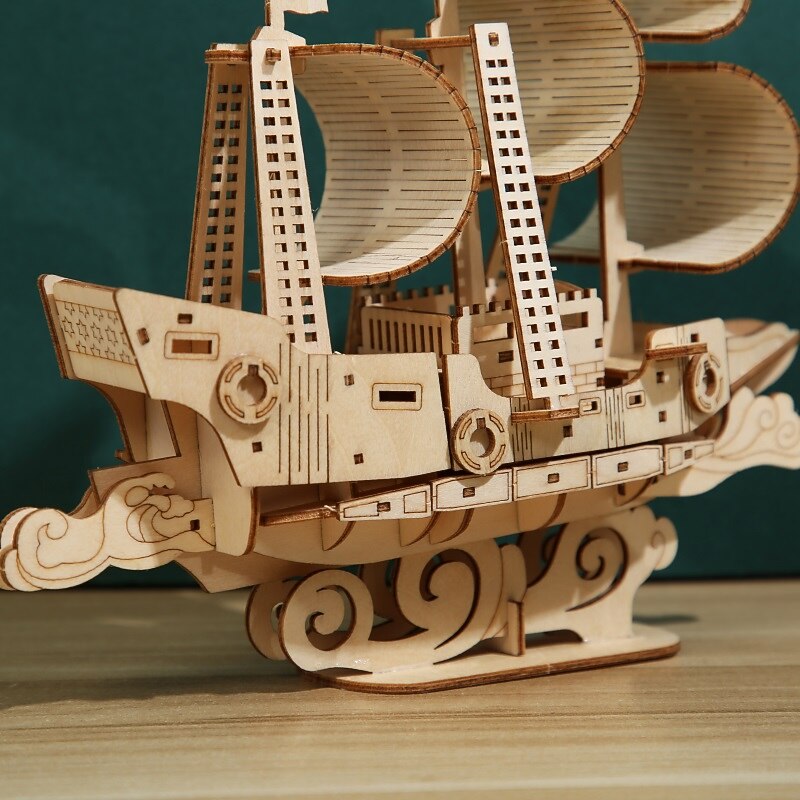 3D Wooden Puzzles DIY Model Ocean - Sailboat Puzzle Toy Gift for Adults and Teens Festival/Birthday Gift 2025 - $31.99 –P9