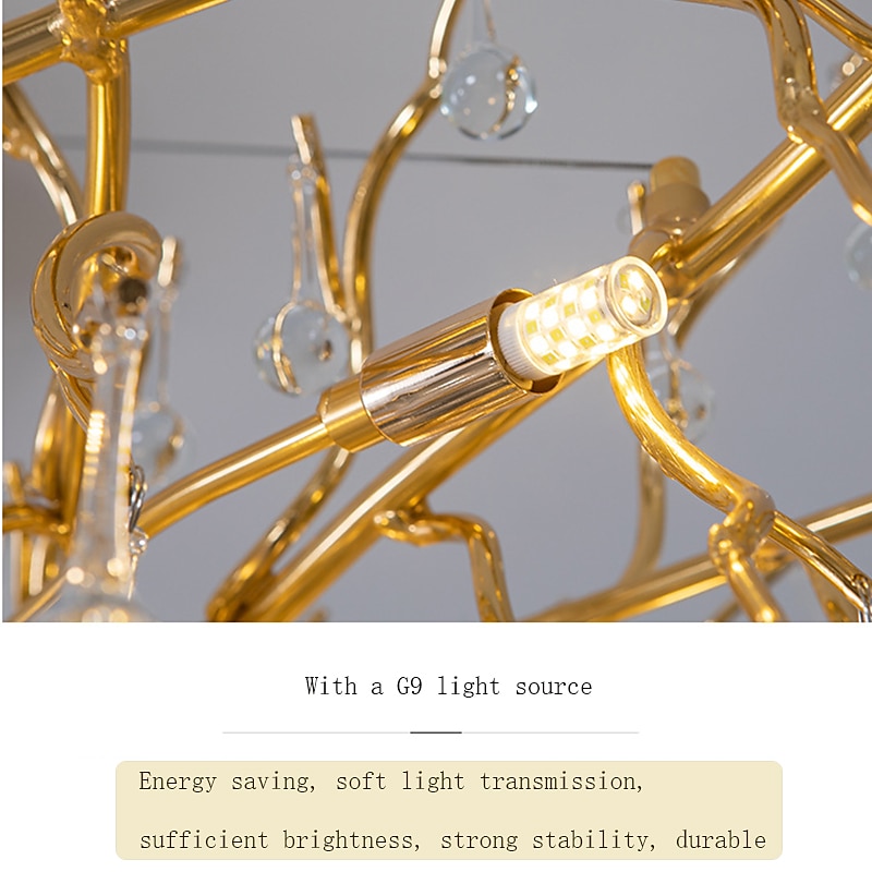 Chandelier Crystal , Frosted Finish Tree Branch Chandelier, Raindrop Ceiling Pendant Hanging Light Fixture, Blossom Chandeliers for Dining Room, Living Room, Bedroom, Entryway (Dia 31.2" Round) 2025 - $1135.09 –P6