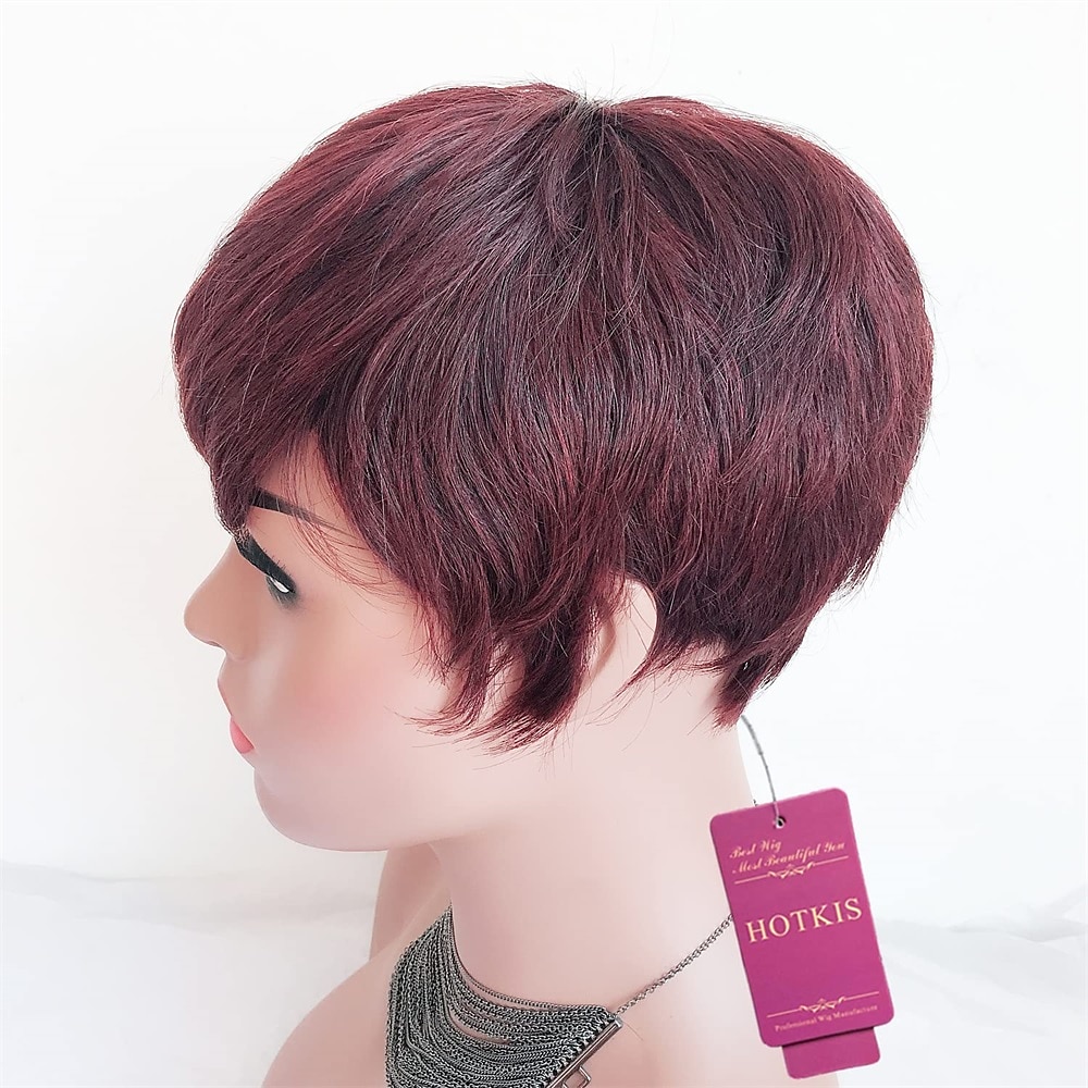 perruques courtes courtes perruques de lutin pour les femmes noires perruques courtes coupe de lutin perruques pour les afro-américains bourgogne courtes perruques de lutin de 2025 ? $23.99 –P4