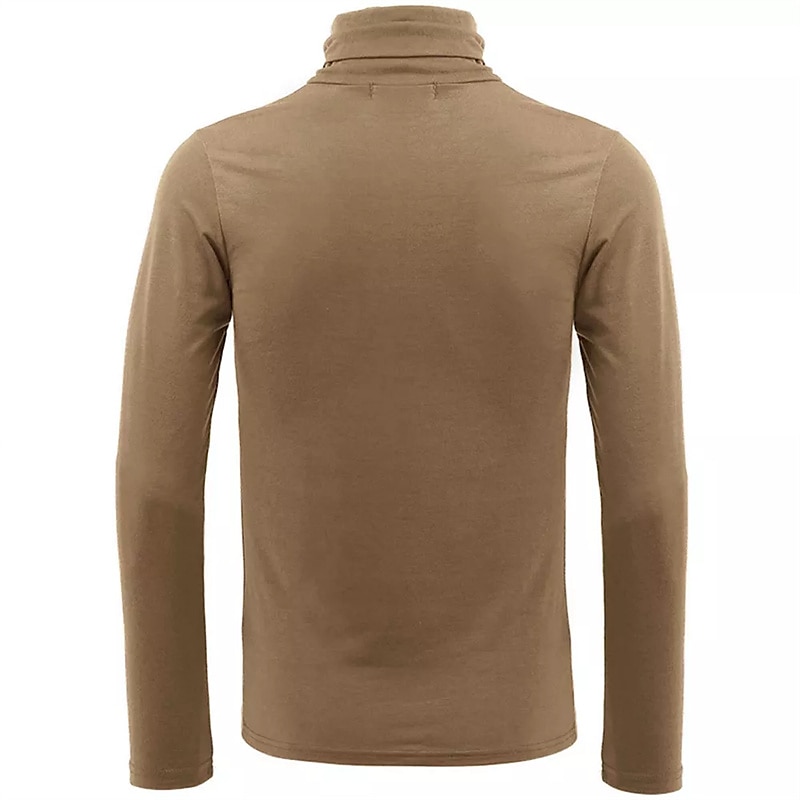Herr Långärmad tröja Långärmad Polokrage Vår & Höst Semester Helgen Vin Mörkgrå Svart Topp t-shirt för män 2025 - $19.49 –P3