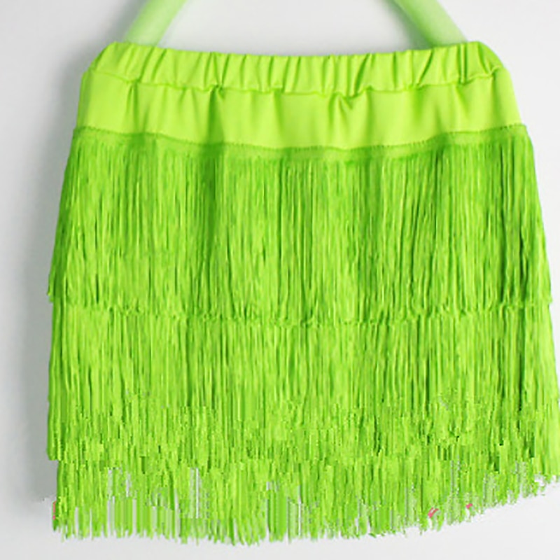 latinska danskjolar fransade tofs ren färg kvinnors prestationsträning hög polyester 2025 - $17.49 –P2