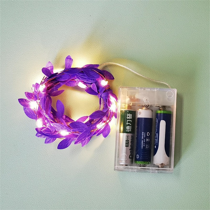 Artificial Plants LED String Light 2M 20LEDS Fairy Lights Creeper Green Leaf Christmas Home Wedding Outdoor Ivy Vine Decoration Lamp DIY Hanging Garden Patio Yard (without Battery) 2025 - $9.49 –P17