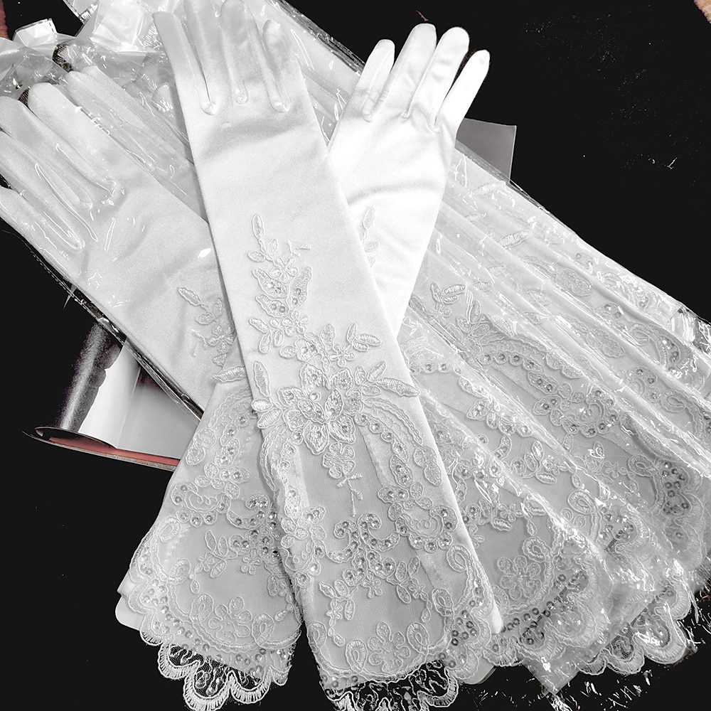 Polyester Genou Gant Fête / Soirée / à la mode Avec Couleur Pure / Ornement Gants de Mariage / Fête de 2025 ? $9.99 –P5