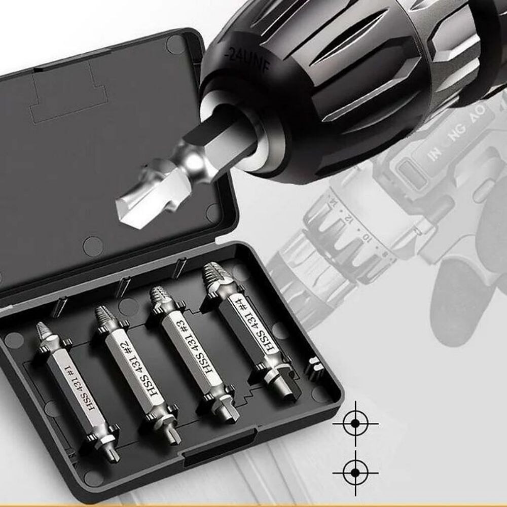 2025年 4 / 5pcs /sethss6542破損したスクリューエクストラクタドリルビット剥がれた壊れたスクリューボルトエクストラクタリムーバー簡単に解体ツールを取り出す  コレクション – $12.99 –P10