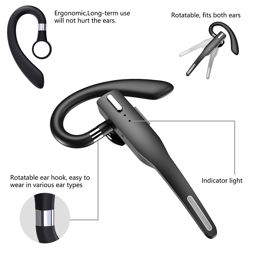 Fone de Ouvido YYK525 Bluetooth Sem Fio Compatível Fone de Ouvido de Negócios Handsfree Mini Embutido com Microfone para Condução de Carro de 2025 por $21.99 –P6