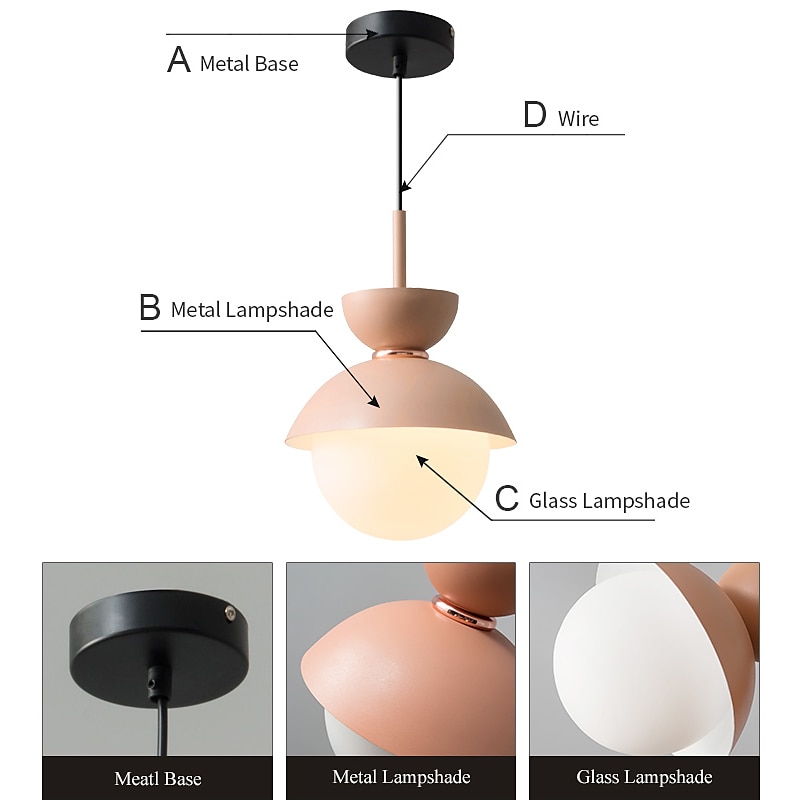 LED-Pendelleuchten, einzelnes Design 7,8 "Inselleuchten Hotel / Zuhause, Wohnzimmer und Flur, dekorative Beleuchtung, Pendelleuchten, Nagelstudio 2025 - $135.99 –P6