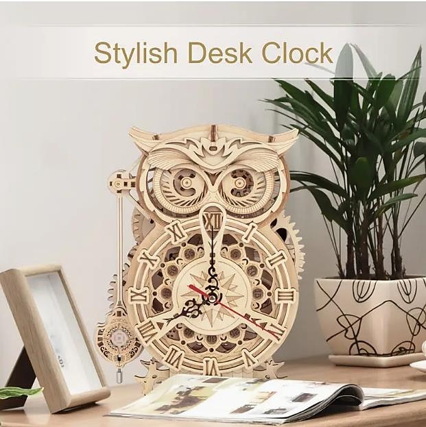 3D Wooden Puzzle For Adults Owl Clock Model Kit Desk Clock Home Decor Unique Gift For Kids On Birthday/Festival Day 2025 - $55.99 –P10