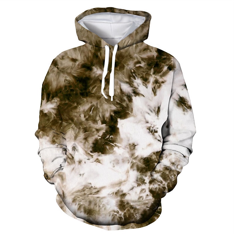 Homens Gráfico Tintura Tie Dye Moletom Moletons Roupa de rua Designer Manga Longa Com Capuz Diário Final de semana Streetwear Amarelo Rosa Imprimir Bolso frontal Primavera & Outono Designer de 2025 por $29.99 –P3