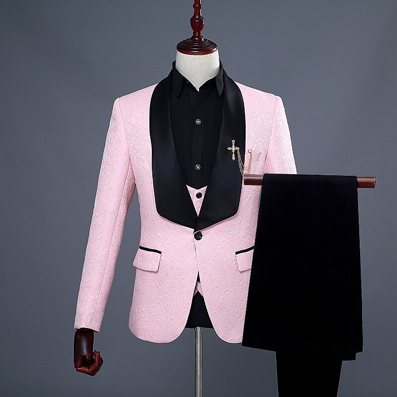 1920-luku Slim Fit Kolmiosainen puku Hartiahuivikäänne Suuri Gatsby Herrasmies Gangsteri Jakardi Miesten Joulu Karnevaali Naamiaiset Häät Juhla Tanssiaiset Aikuisten Takki Liivi Housut 2025 - $122.99 –P5