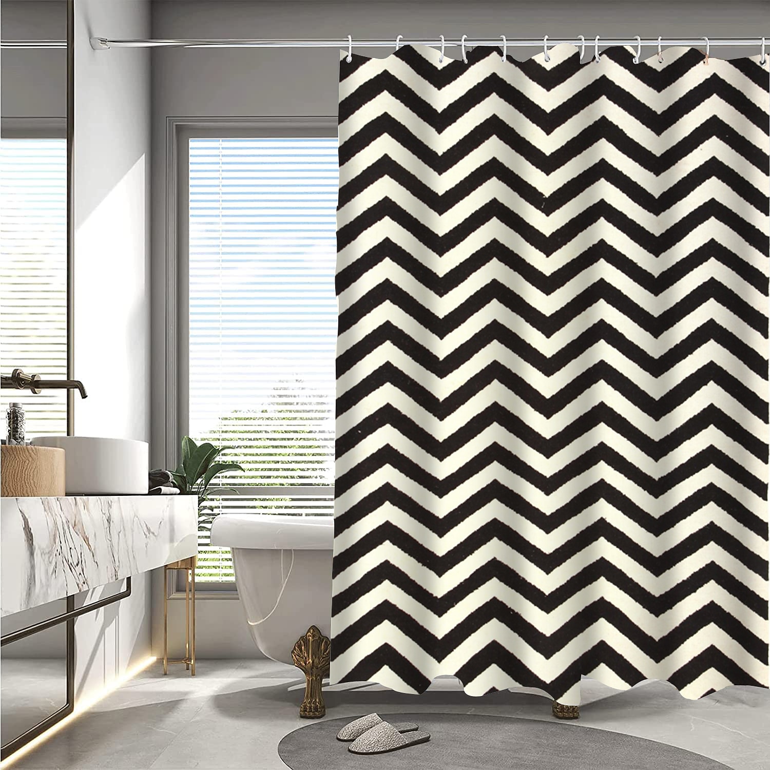 cortina ducha tela geometria 180 x 200 cm. cortina baño, cortina