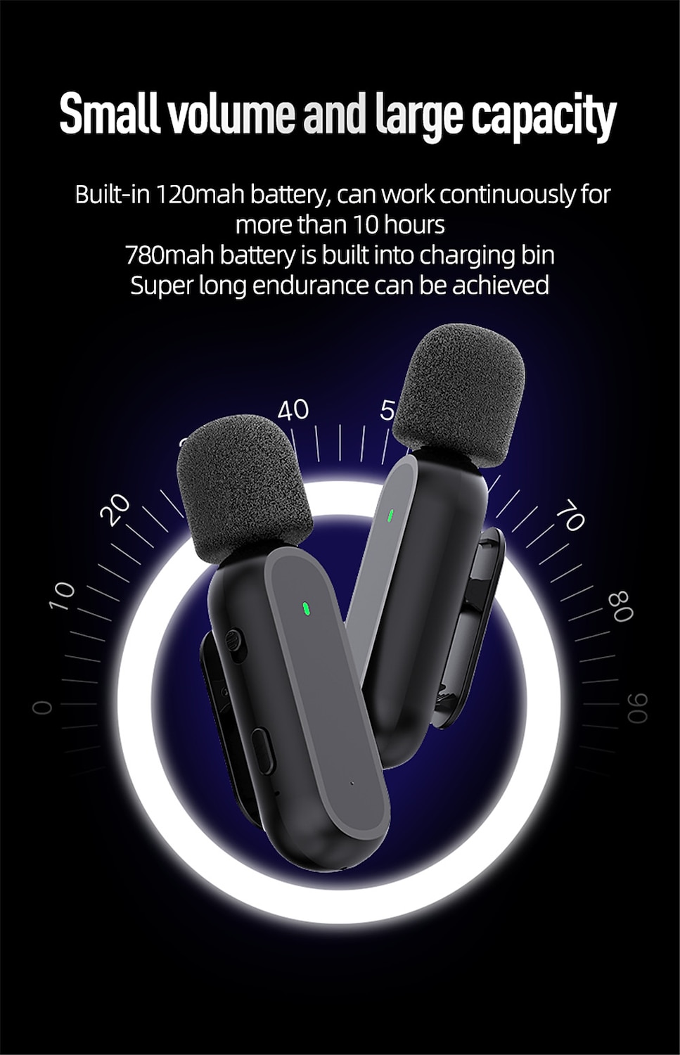 Wireless Lavalier Microphone Noise Cancelling Audio Video Recording for iPhone/iPad/Android/Xiaomi/Samsung Live Game Mic 2025 - $51.99 –P11