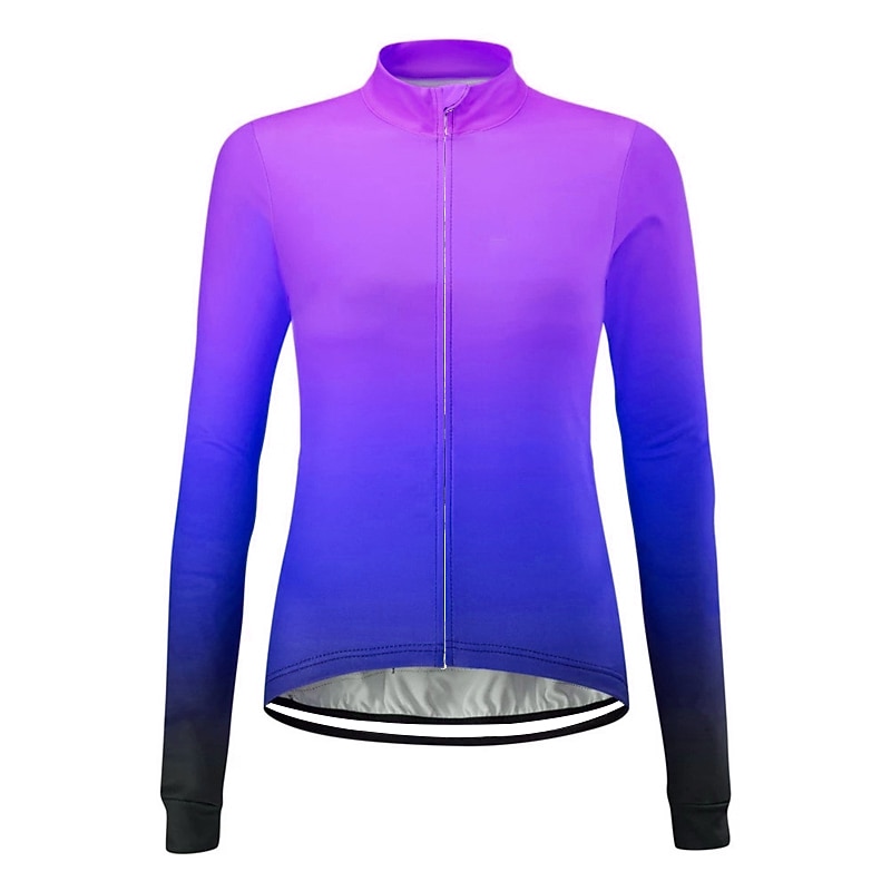 Femmes Maillot de cyclisme Couleur Unie Dégradé À Motifs manche longue Cyclisme Maillot Top avec 3 poches arrière VTT Vélo tout terrain Cyclisme sur route Résistant aux UV Séchage Rapide Poche de 2026 ? $34.99 –P6