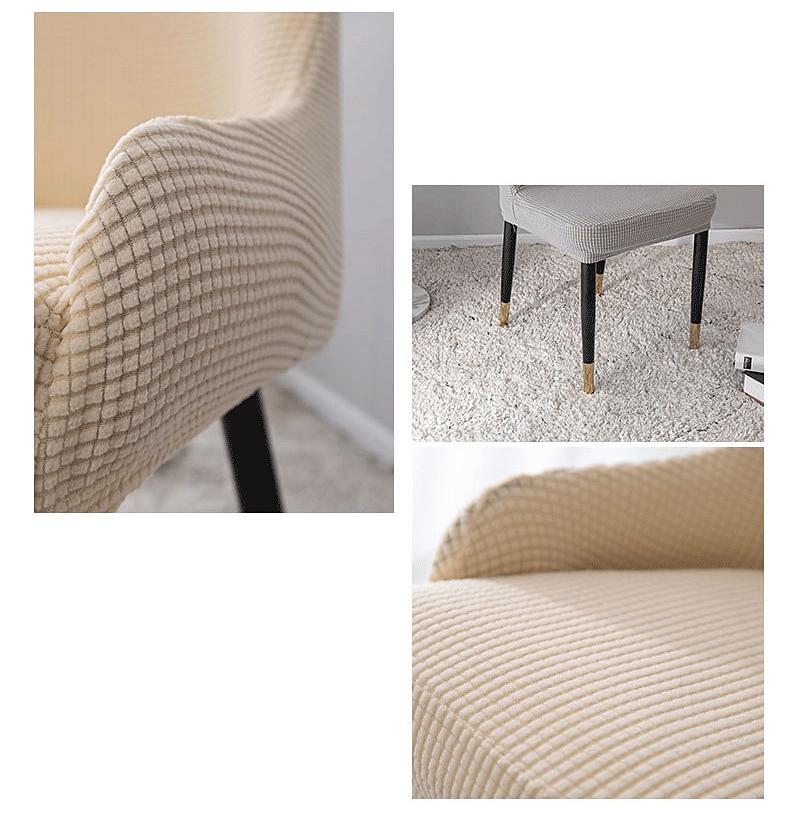 Stretch Dining Chair Cover Green Chair Seat Slipcover Velvet Elastic For Dining Party Hotel Wedding Soft Washable 2025 - $12.49 –P12