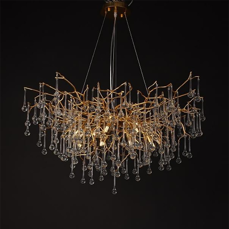 Chandelier Crystal , Frosted Finish Tree Branch Chandelier, Raindrop Ceiling Pendant Hanging Light Fixture, Blossom Chandeliers for Dining Room, Living Room, Bedroom, Entryway (Dia 31.2" Round) 2025 - $1135.09 –P12